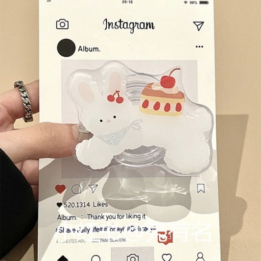 Adorable Animal-Shaped Acrylic Phone Grips