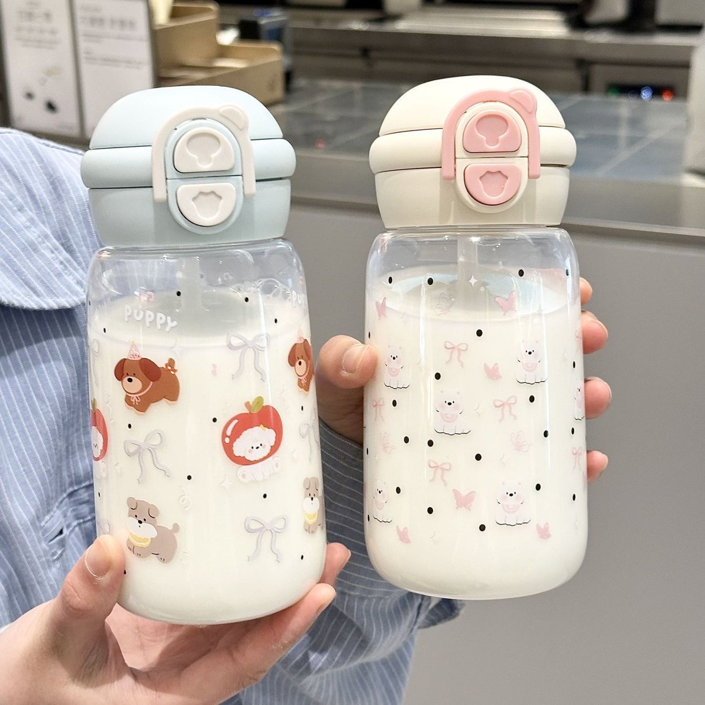 Adorable Cartoon Animal Dual-Use Water Bottle