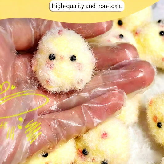 Fluffy Chick Squishy Stress Relief Toy (With Portable Pouch)