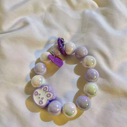 Cute Bunny Beaded Phone Charm Bracelets