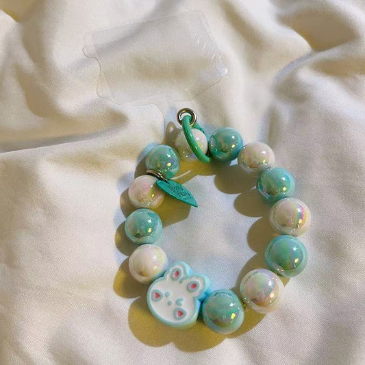 Cute Bunny Beaded Phone Charm Bracelets