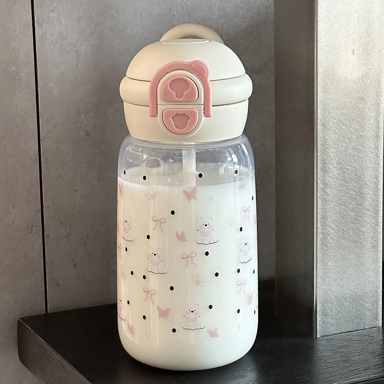 Adorable Cartoon Animal Dual-Use Water Bottle